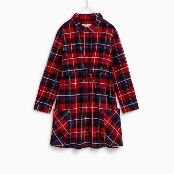 Zara Other - Zara Kids Girls Plaid Flannel Dress